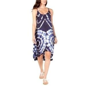 Raviya Blue Tie-Dyed High-Low Cover-up Dress NWT